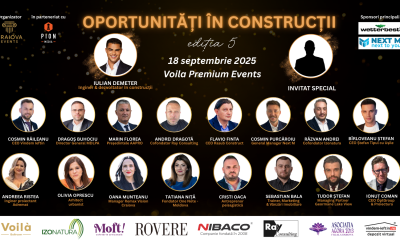 “Oportunități în Construcții” – Ediția a V-a reunește la Craiova liderii industriei imobiliare și a construcțiilor