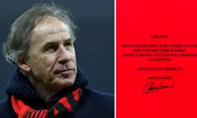 Undă de șoc distribuită de AC Milan pe rețelele de socializare: uriașul Franco Baresi a intrat pe mâna oncologului