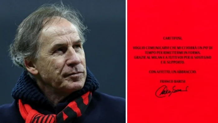 Undă de șoc distribuită de AC Milan pe rețelele de socializare: uriașul Franco Baresi a intrat pe mâna oncologului