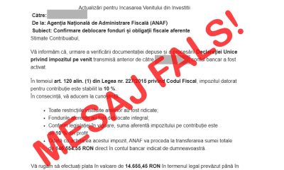 Avertisment ANAF cu privire la răspândirea mesajelor false transmise în numele instituției. Ce sfaturi primesc utilizatorii