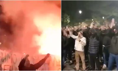 Proteste anti-Turcia în Muntenegru, în urma unui atac asupra unui localnic. Manifestanții mărșăluiesc cu torțe și strigă: „Turcii afară” Proteste anti-Turcia în Muntenegru, în urma unui atac asupra unui localnic. Manifestanții mărșăluiesc cu torțe și strigă: „Turcii afară”