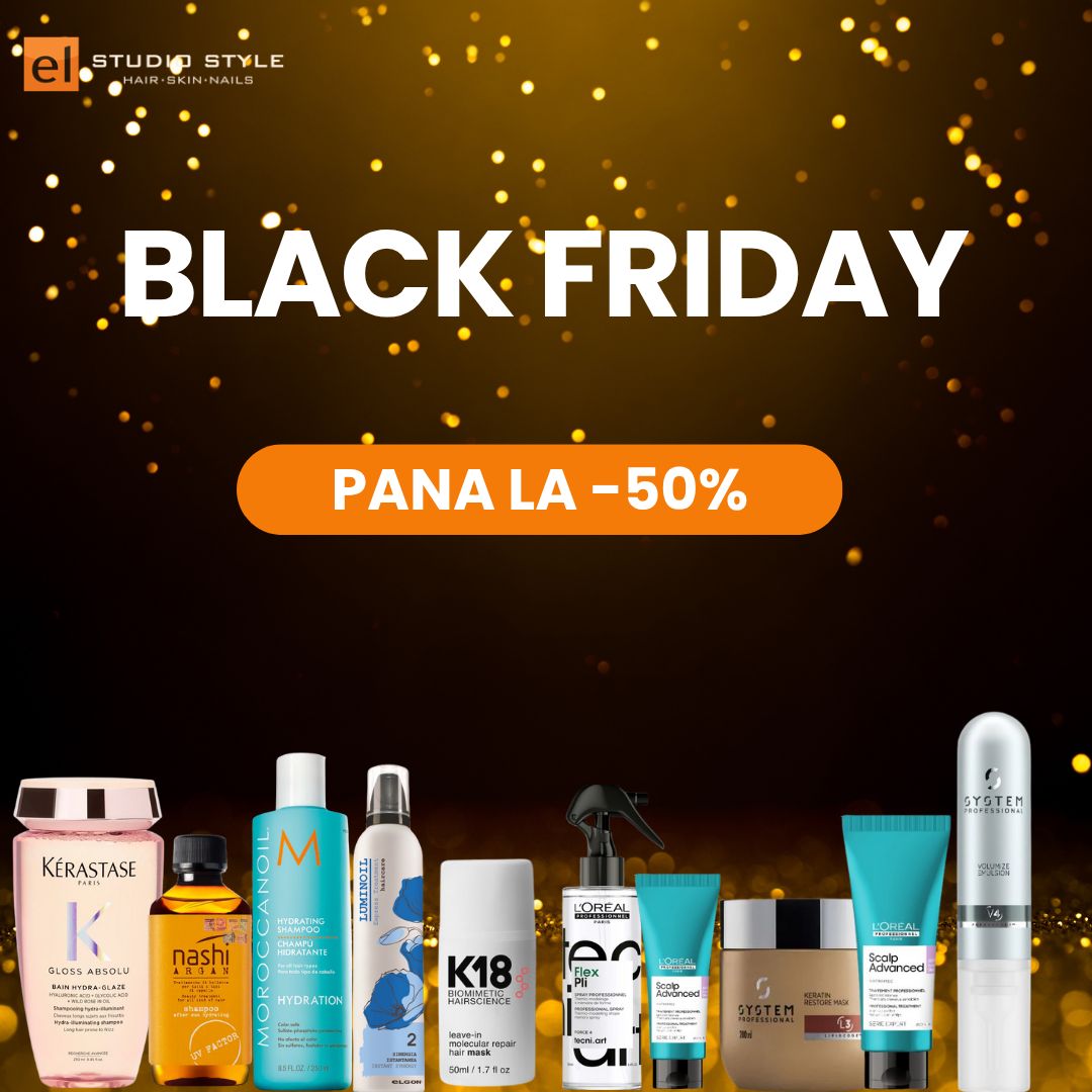 Start Black Friday la El Studio: reduceri de până la 50% la produse profesionale de îngrijire, toată luna noiembrie Start Black Friday la El Studio: reduceri de până la 50% la produse profesionale de îngrijire, toată luna noiembrie