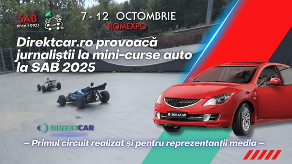 Direktcar.ro provoacă jurnaliştii la mini-curse auto la SAB 2025