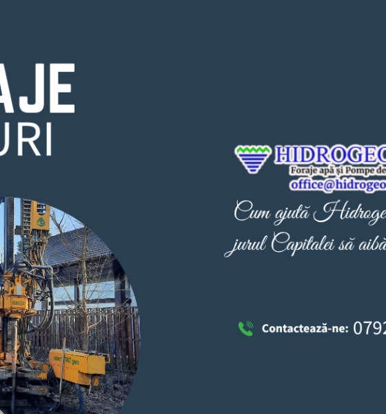 Cum ajută Hidrogeofor localitățile din jurul Capitalei să aibă apă curată și constantă