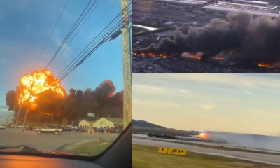 Imagini cu momentul impactului. Un avion s-a prăbușit în SUA, lângă un aeroport. Bilanțul victimelor este necunoscut în acest moment