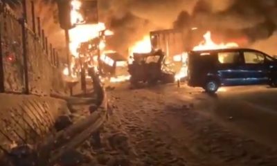 Accident în lanț cu zeci de mașini pe o autostradă din Japonia. Doi mort și 26 răniți