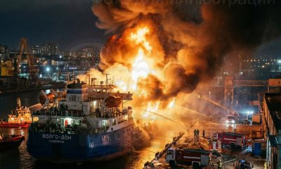 Explozii uriașe în portul Rostov-pe-Don din Rusia după un atac cu drone ucrainene. Trei morți și mai mulți răniți. O navă rusească, în flăcări