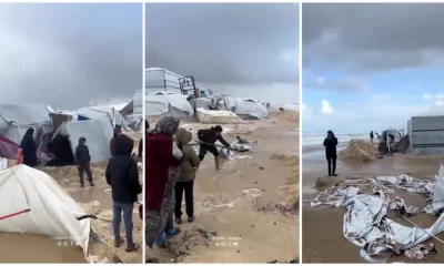 Ploile torențiale agravează situația din Fâșia Gaza. Mii de familii au acum corturile inundate: „Copiii mei tremură de frig și frică”