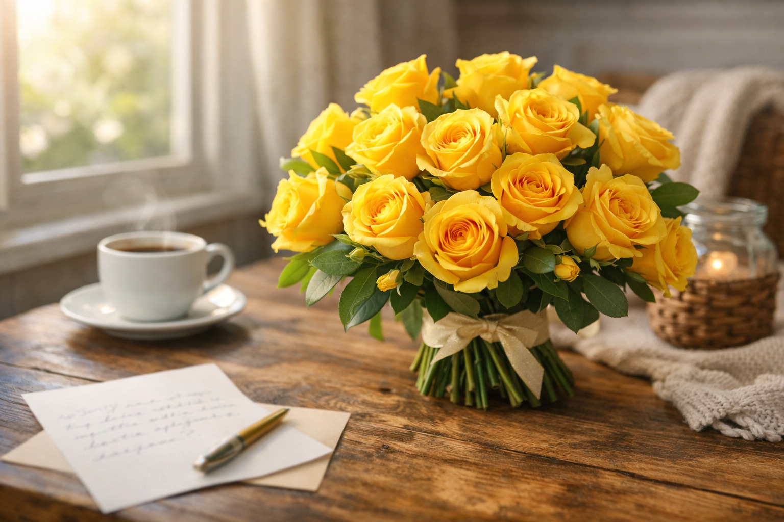 Ce mesaj transmite un buchet de trandafiri galbeni?