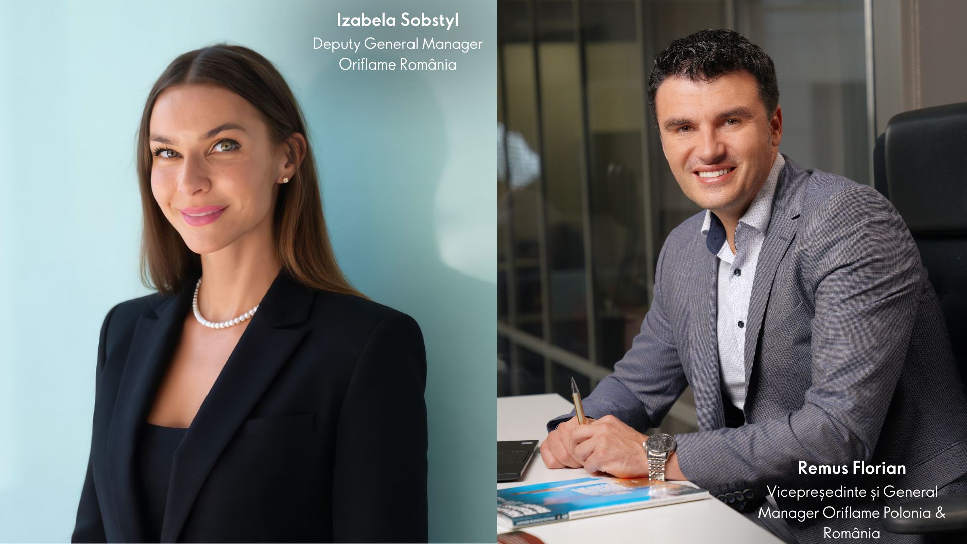 Oriflame România anunță două promovări-cheie: lideri care accelerează viitorul brandului în Europa