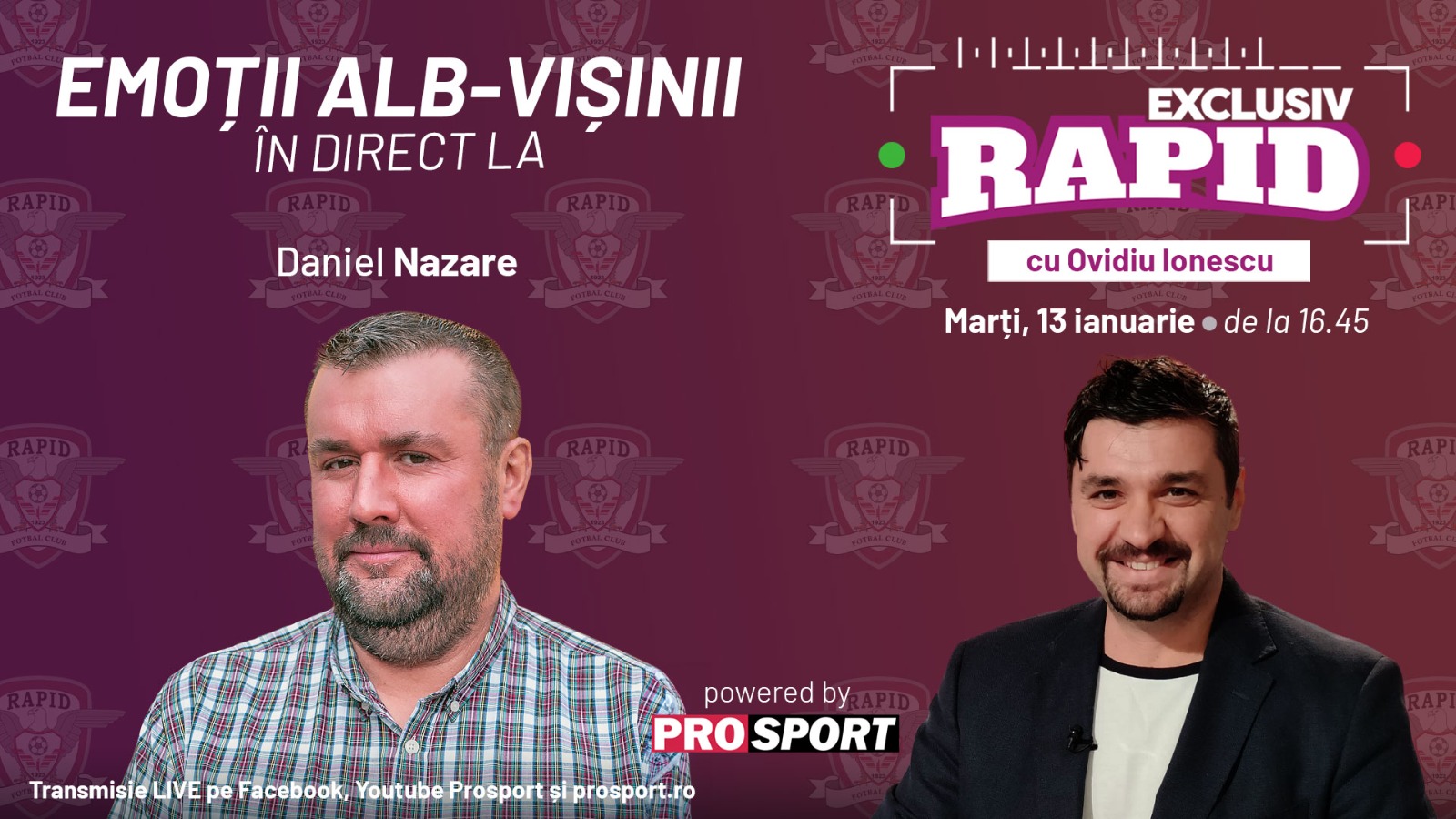 Rapid a încheiat cantonamentul, iar noi ne vedem azi la „EXCLUSIV RAPID”, în direct pe YouTube