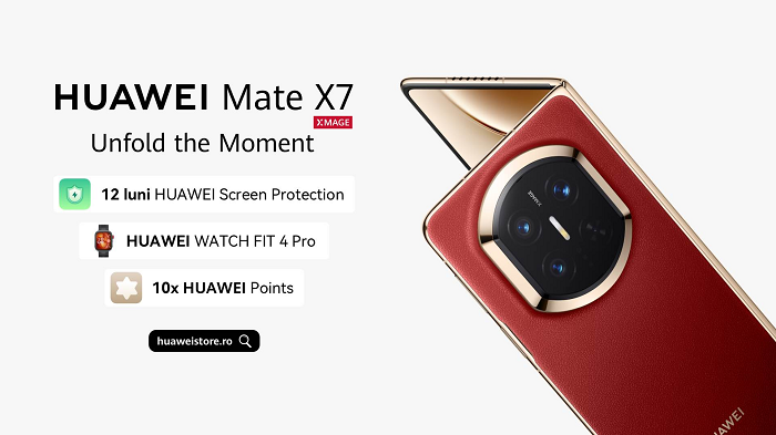 Puterea unui smartphone pliabil, într-o nouă generație. HUAWEI Mate X7 – excelență în fotografie și durabilitate remarcabilă