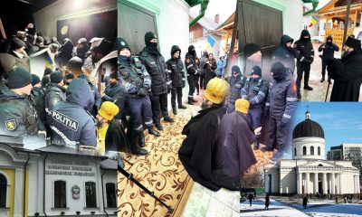 Un preot s-a baricadat în Biserică cu tot cu familia, un primar a fost arestat și un arhiepiscop s-a pus în genunchi în fața polițiștilor. Imagini incredibile din Moldova, unde Patriarhia Moscovei și Patriarhia României se luptă pentru o parohie