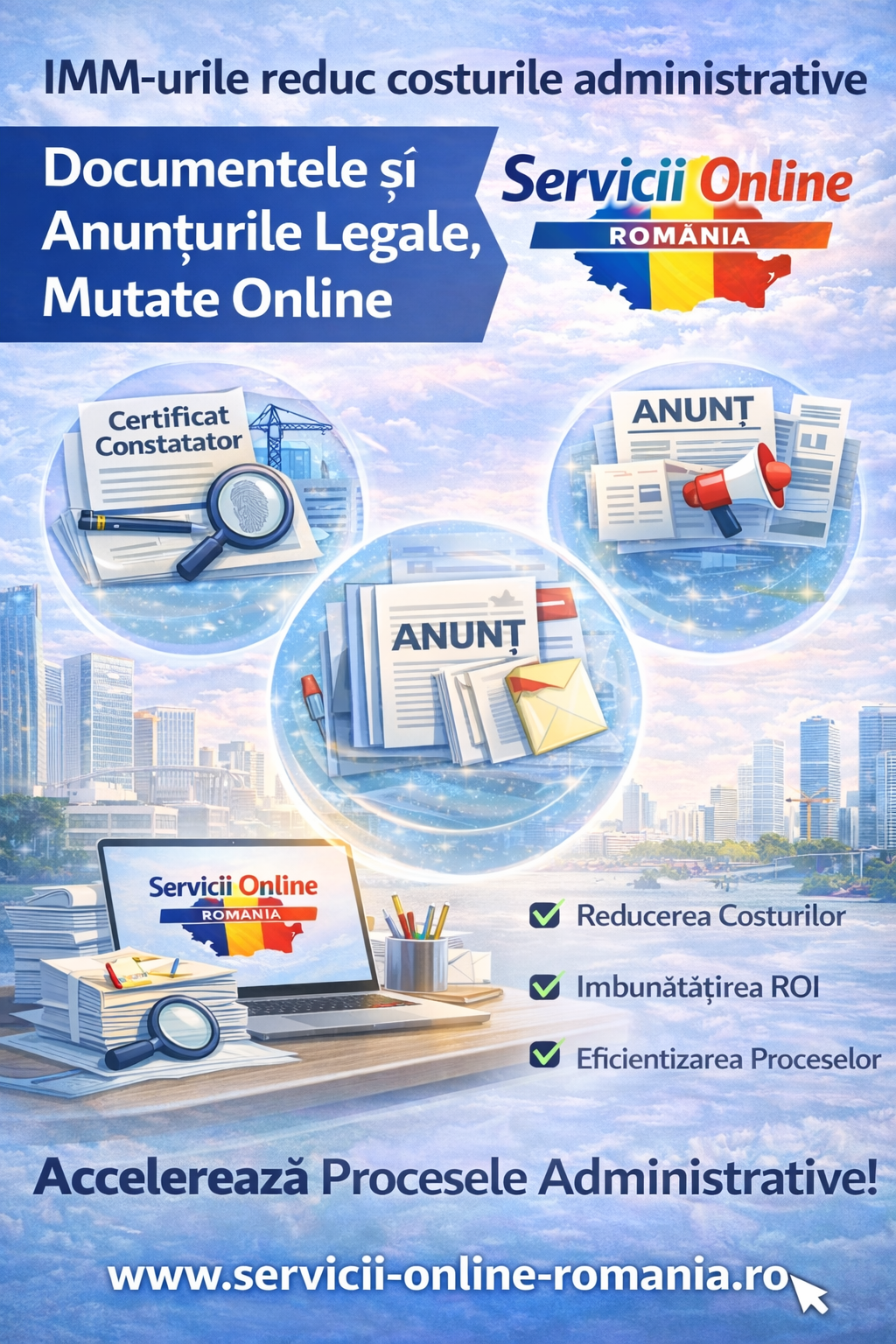 IMM-urile reduc costurile administrative prin digitalizare: documentele și anunțurile legale, mutate online