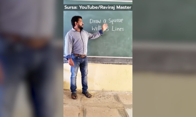 Un profesor de matematică le-a cerut elevilor să rezolve o problemă. Un singur copil a rezolvat-o, într-un mod fascinant
