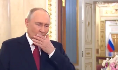 Vladimir Putin, criză de tuse în fața camerelor de filmat. Kremlinul publică accidental o secvență din discursul președintelui rus de Ziua Femeii