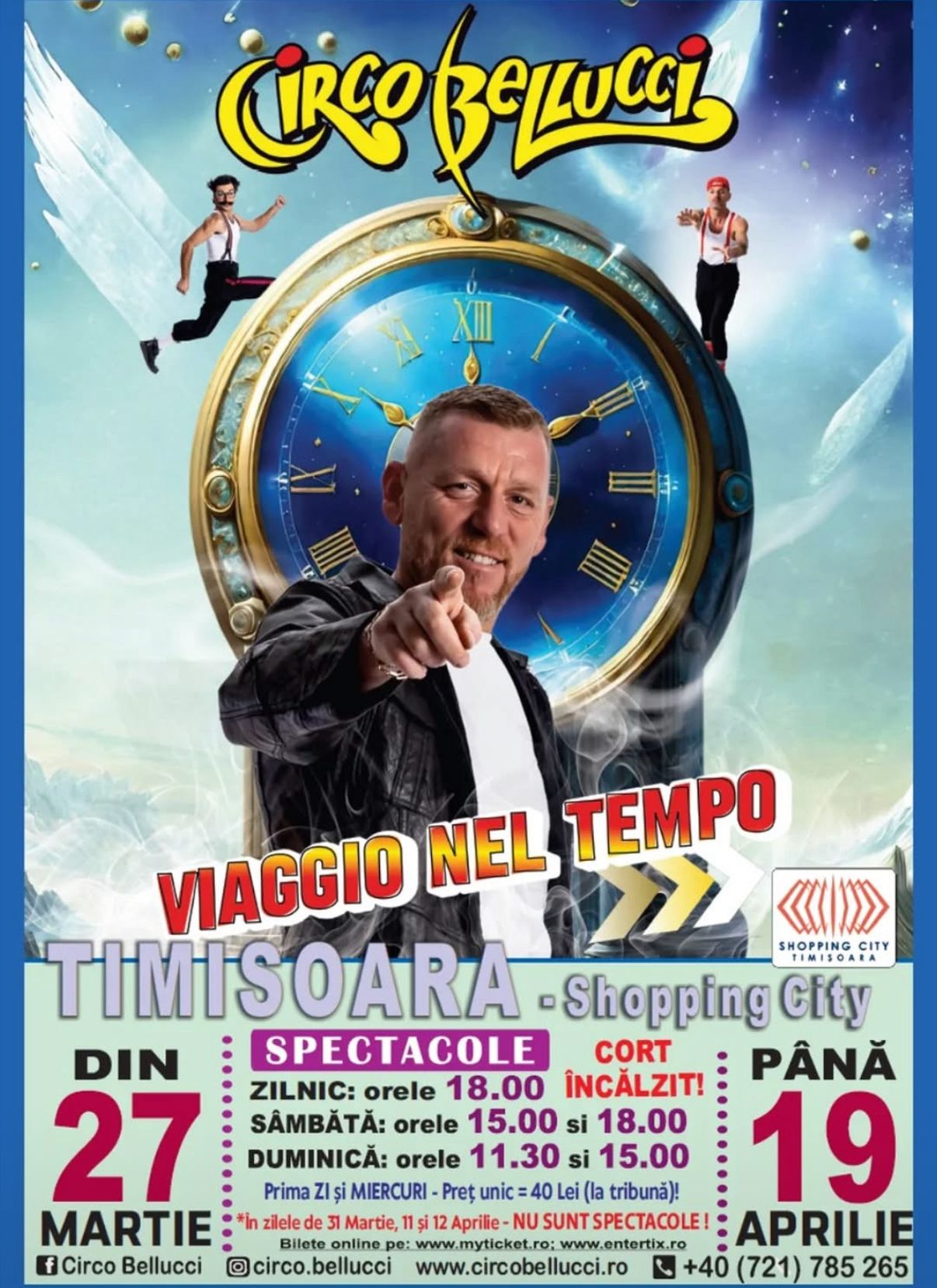 Circo Bellucci a sosit la Shopping City Timișoara cu spectacolul „Viaggio nel Tempo”