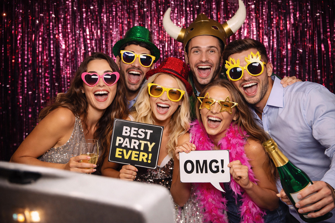 Top idei de distracție pentru evenimente private în București: Cabina foto conduce detașat