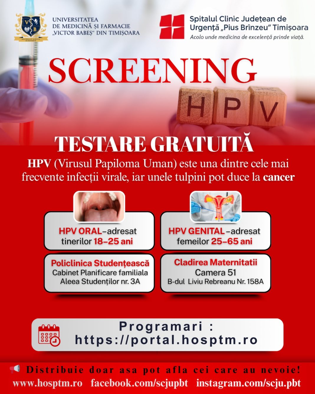 StiriTimis.ro – Testare HPV gratuită în Timișoara