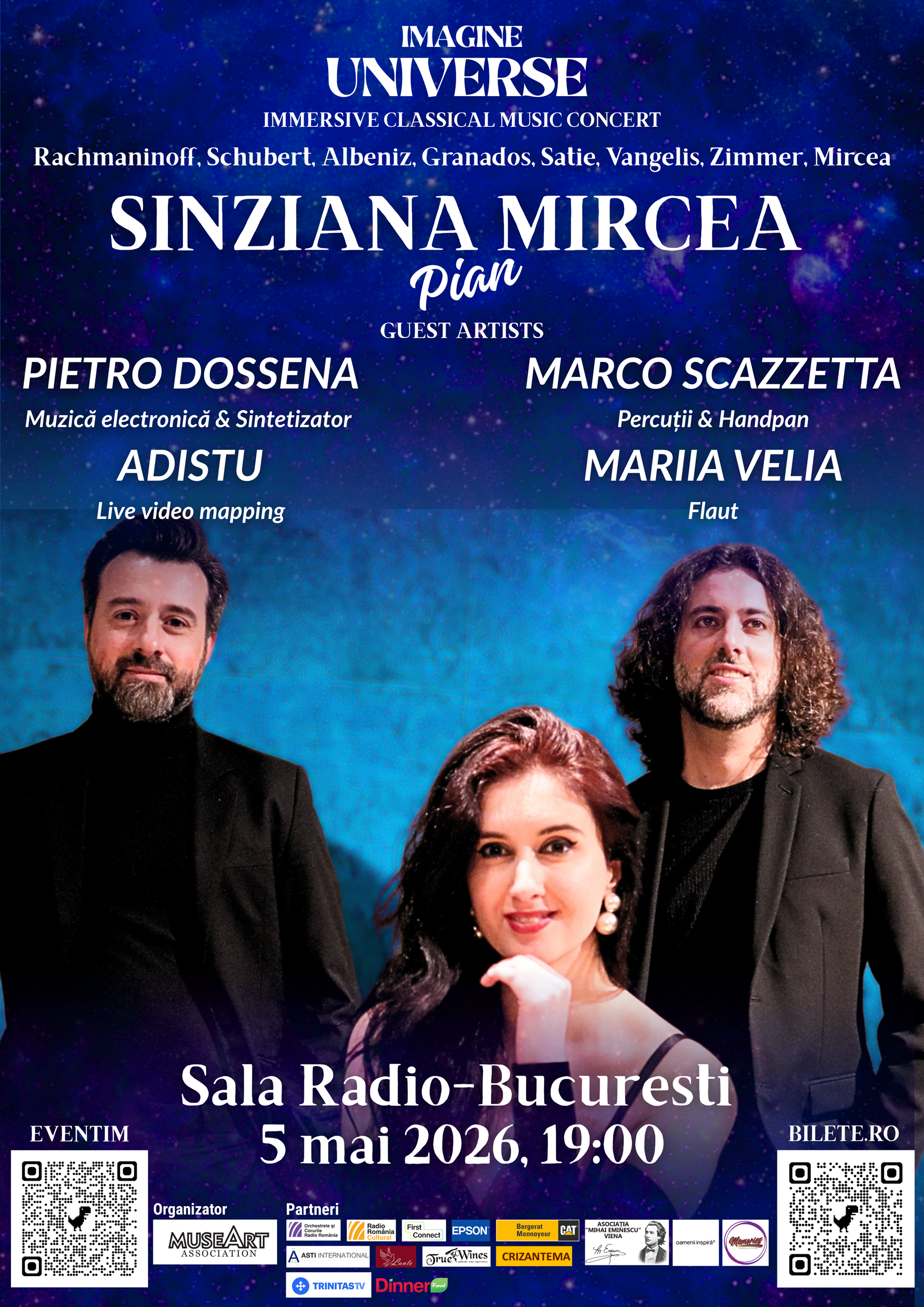 „IMAGINE UNIVERSE” – Sînziana Mircea & Friends: concert extraordinar la Sala Radio din București pe 5 mai