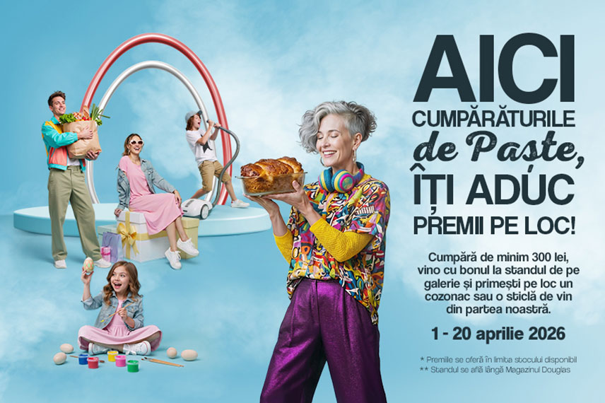 Centrul Comercial Auchan Titan și Vulcan Value Centre întâmpină Paștele cu surprize pentru vizitatori și un orar special de funcționare