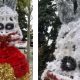 Iepurași cu aspect horror, montați în centrul Municipiului Baia Mare. Ce spun localnicii