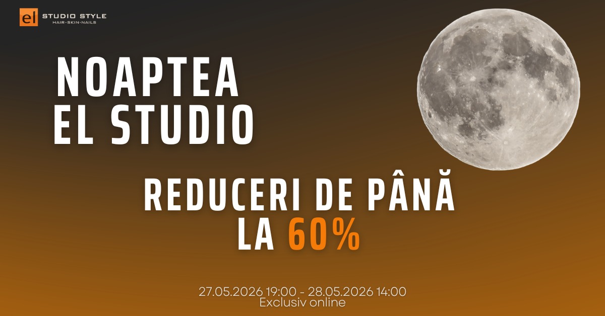 Noaptea El Studio revine: 19 ore de reduceri de până la 60% la produse profesionale de îngrijire