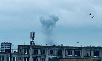Momentul în care drona a explodat în Portul Constanța, filmat în direct în timpul unei transmisiuni TVR