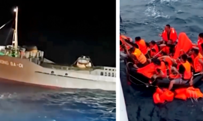 Imagini cu salvatorii care scot supraviețuitori din ambarcațiunea vietnameză scufundată în Marea Chinei de Sud