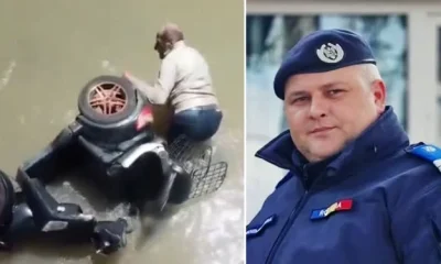 Jandarm-erou, decorat de MAI după ce a salvat de la înec un bătrân de 76 de ani captiv sub un scaun rulant