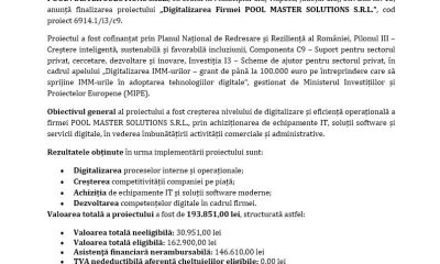Digitalizarea Firmei POOL MASTER SOLUTIONS S.R.L