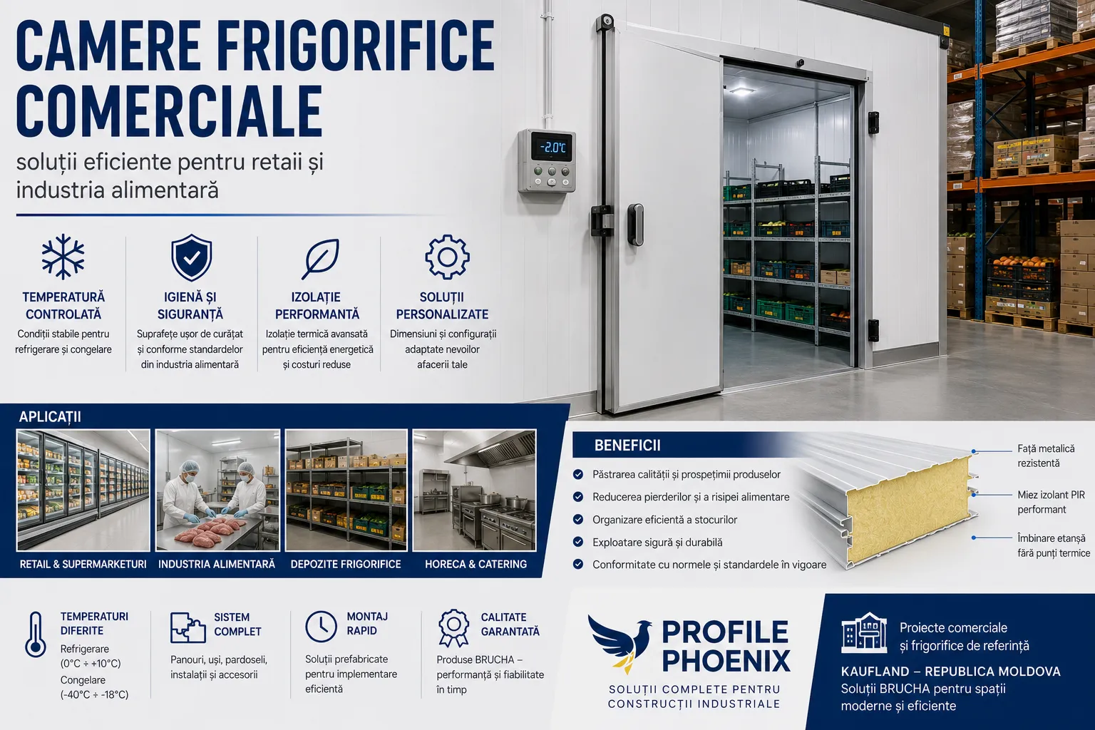 Camere frigorifice comerciale: soluții eficiente pentru retail și industria alimentară