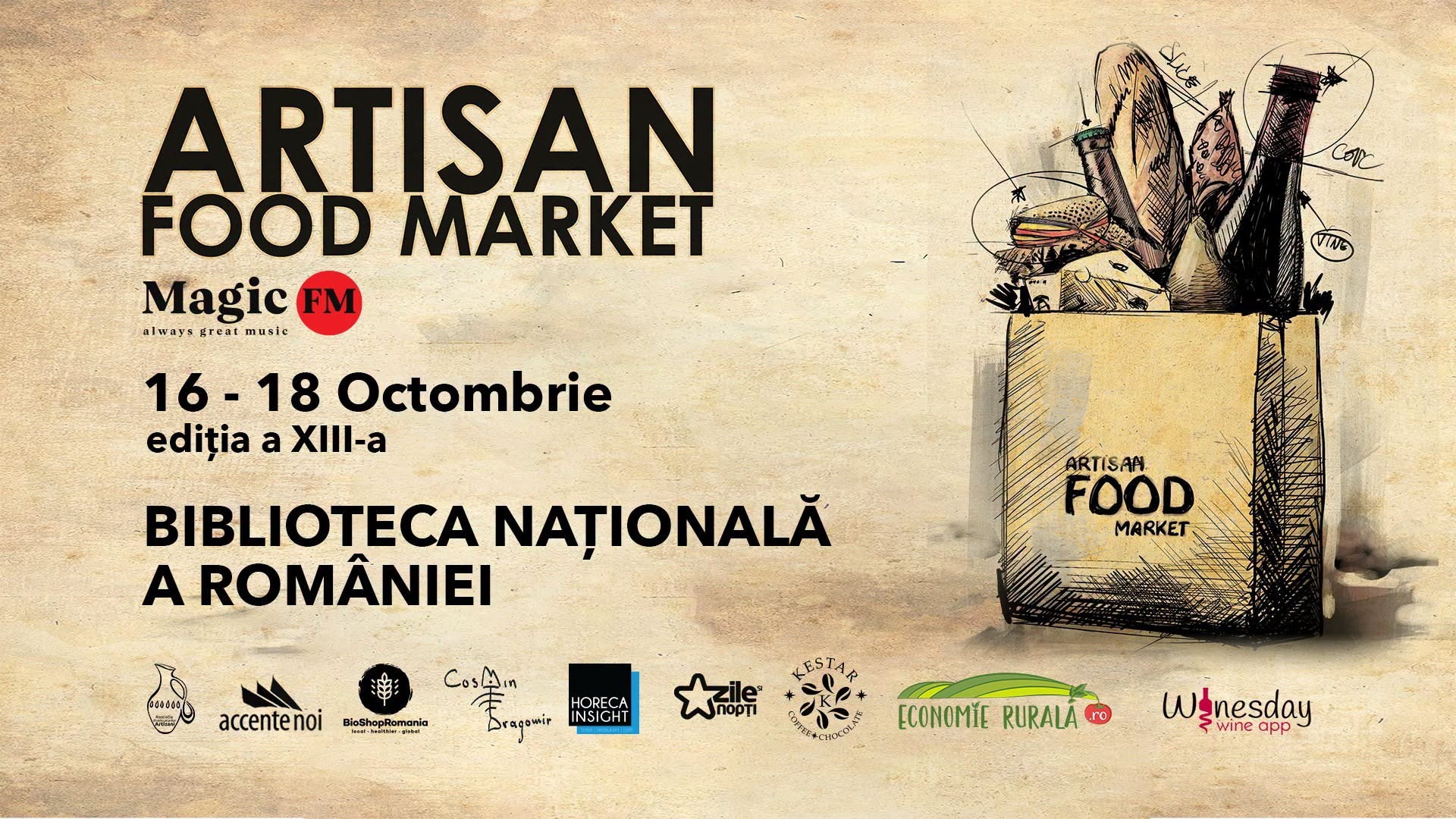 Comunicat de presă | ARTISAN FOOD MARKET ed. a XIII-a, Biblioteca Națională a României | București | 16 – 18 Octombrie