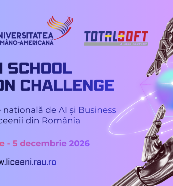 Liceenii din România se pot înscrie la High School Innovation Challenge, competiție de AI și Business