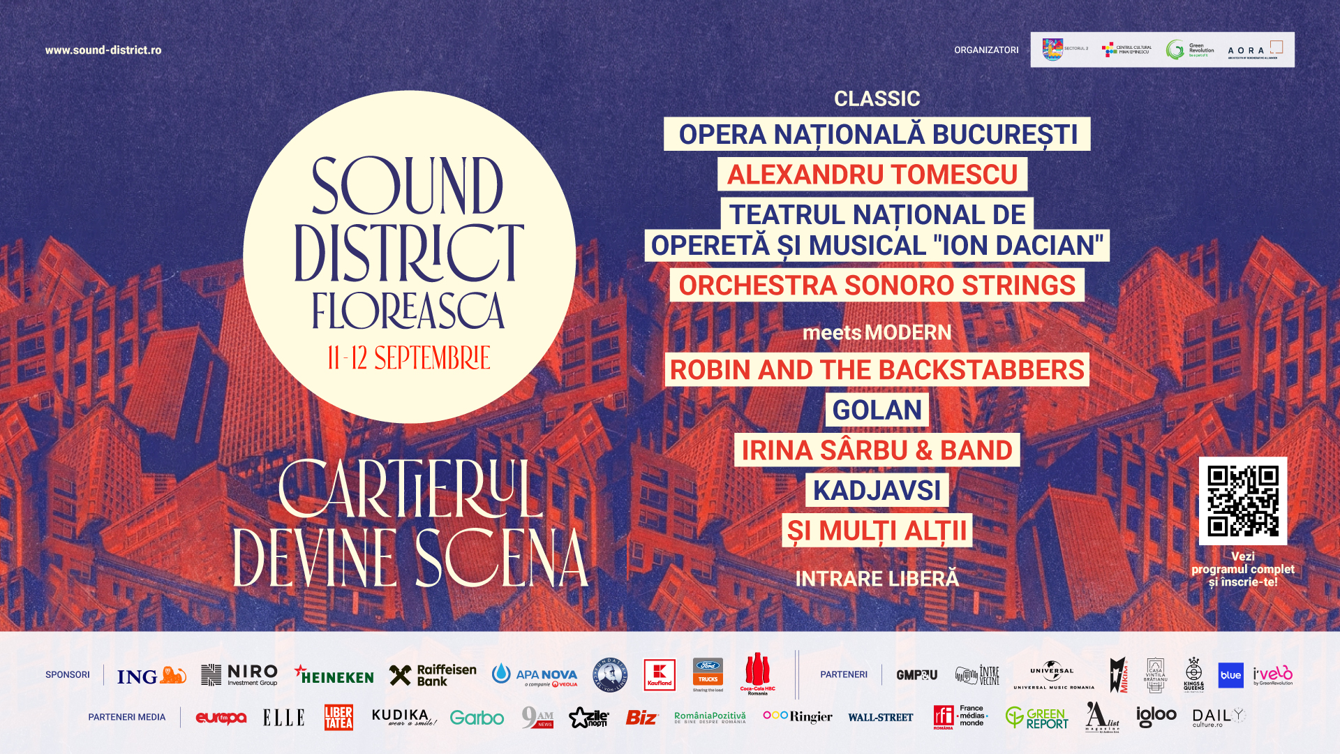 Sound District Floreasca debutează vineri, 11 septembrie, cu Teatrul de Operetă „Ion Dacian” și Robin and the Backstabbers