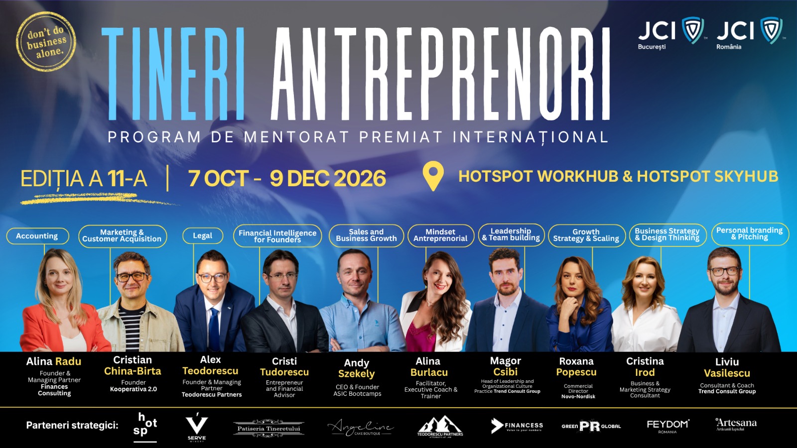 Tineri Antreprenori revine cu ediția a 11-a: Mini MBA practic și program de mentorat pentru fondatorii care vor să construiască afaceri pregătite pentru creștere
