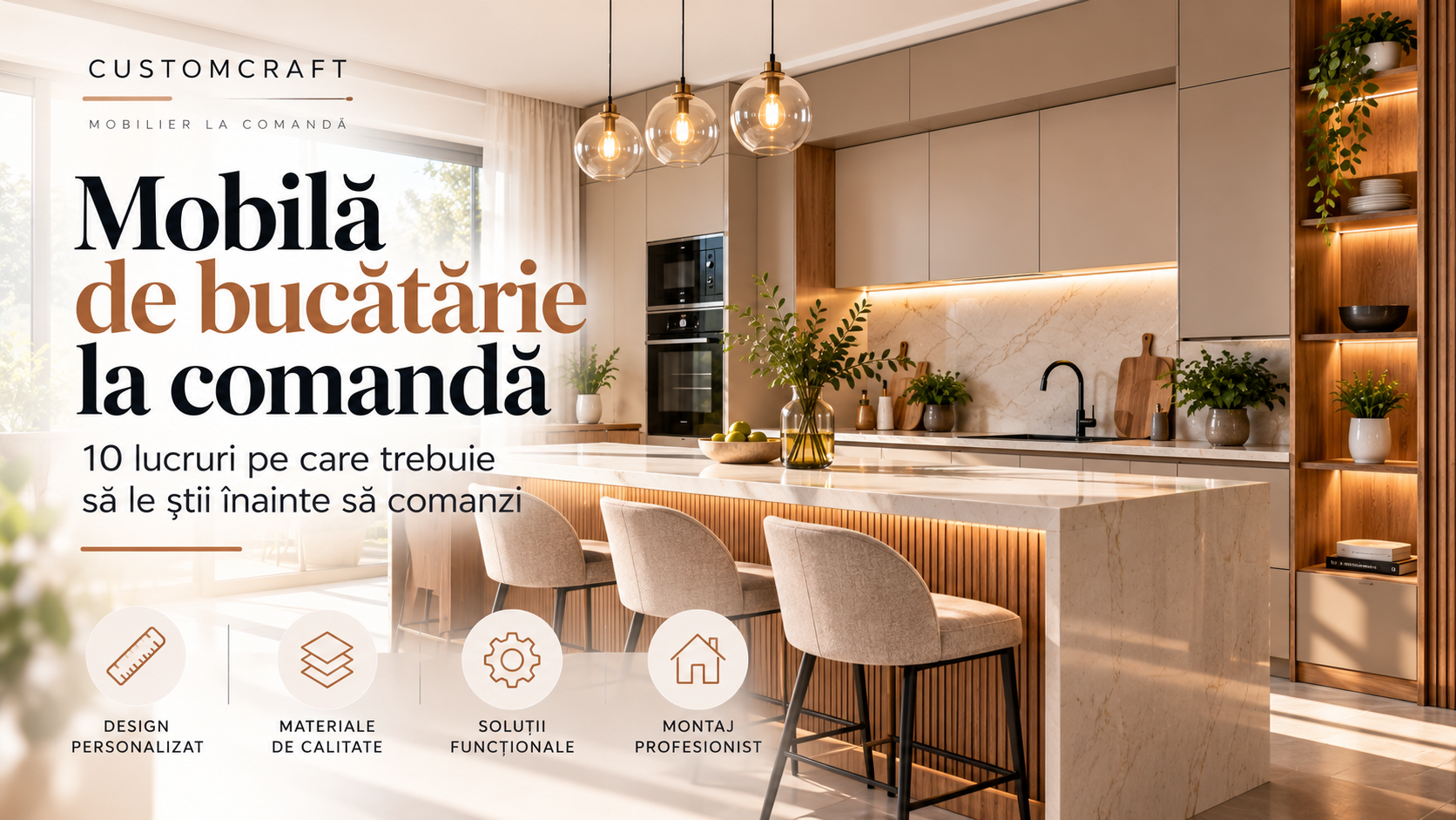 Mobilă de bucătărie la comandă: 10 lucruri pe care trebuie să le știi înainte să comanzi