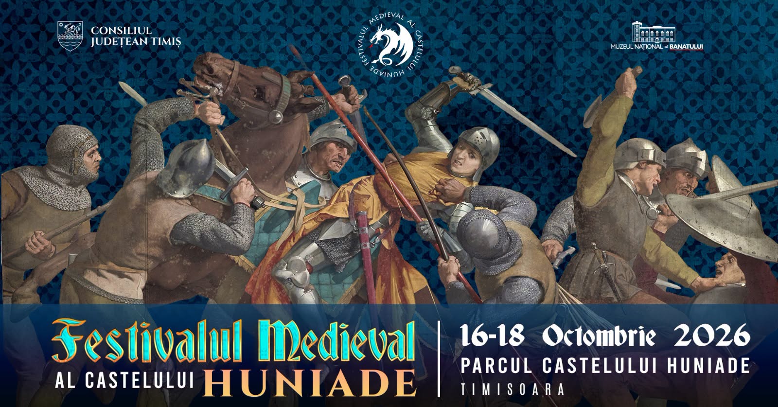 Weekend medieval la Timișoara: turniruri, parade, muzică și spectacol de foc la Castelul Huniade
